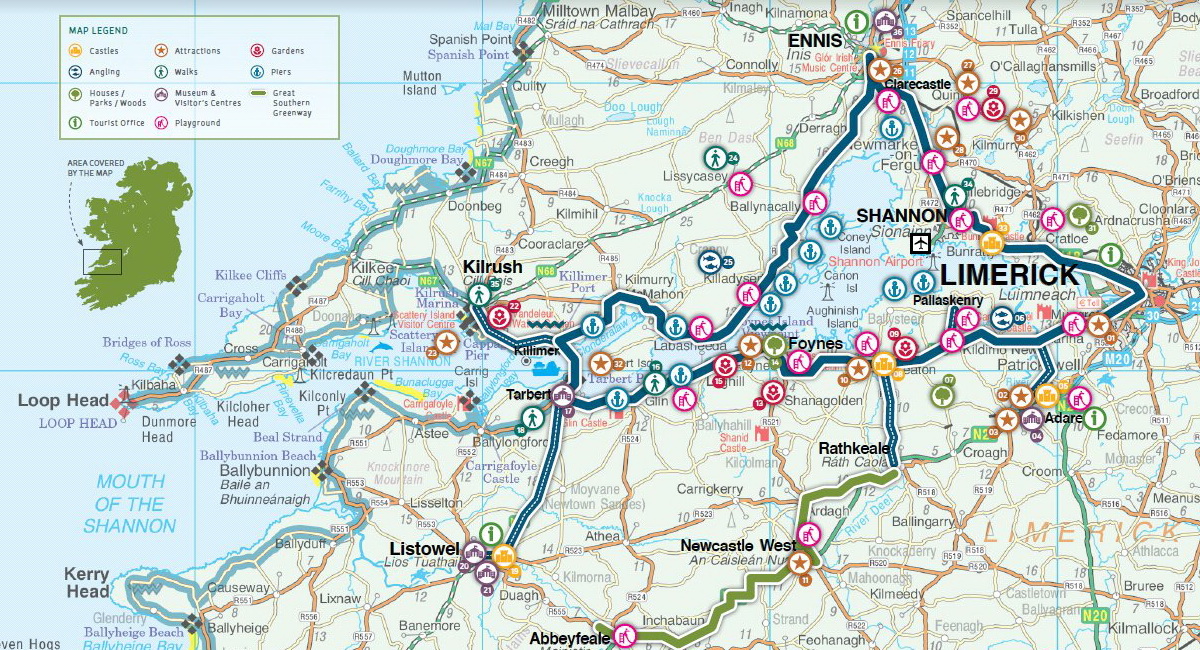 Shannon Estuary Way Map