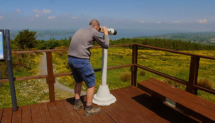 Stunning views of the Shannon Estuary from a lookout point on the Knights Walk, Glin, Co. Limerick