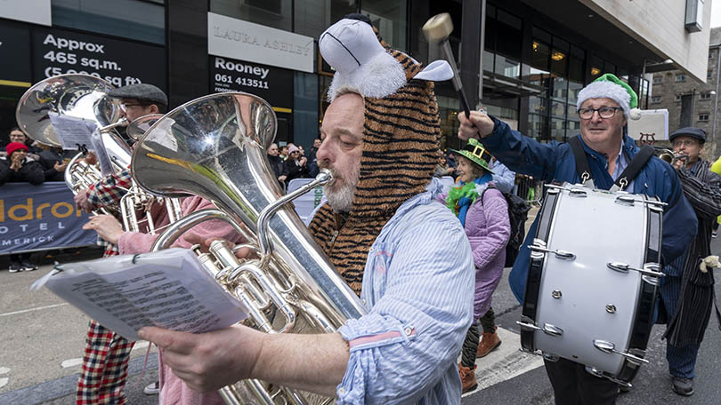 Members of Pyjama Brass Band pictured at the 52nd International Band Championship. Photo: Don Moloney