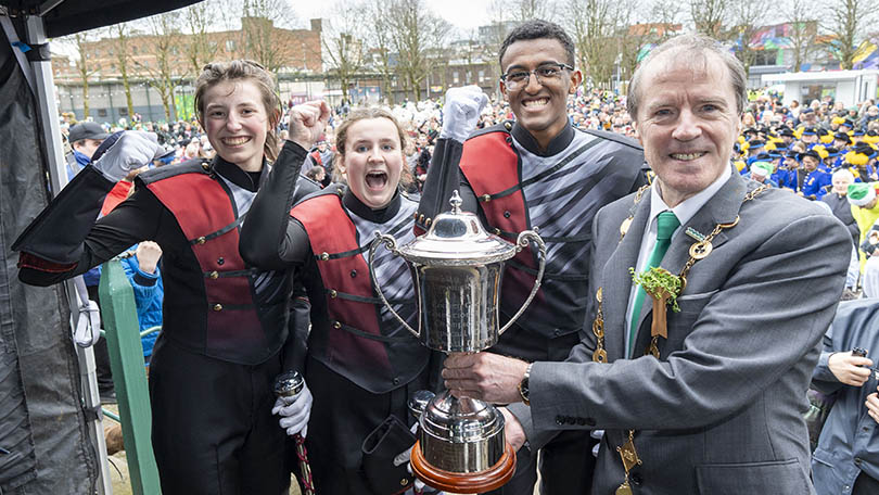 Lakeville South Marching Cougars were Crowned Overall Winners at the 52nd International Band Championship Parade. Photo: Don Moloney