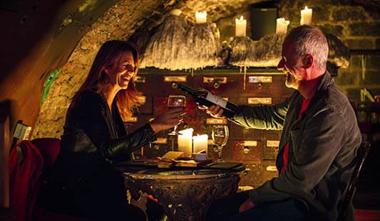 Couple enjoying drinks at the Copper Room in Limerick City