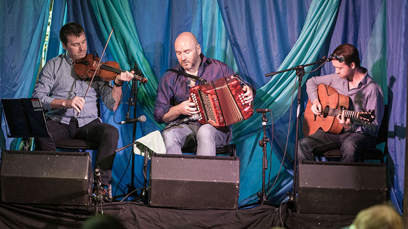 Dereck Hickey Trio band at the Joyce Brother's Music Festival in Limerick